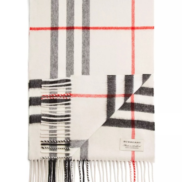 Burberry | Classic Check Cashmere Scarf | Stone - Picture 2 of 7